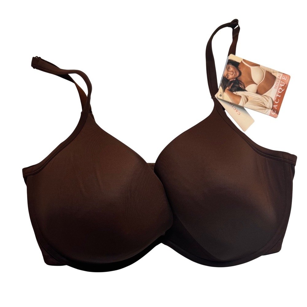 Cacique Sensual Convertible Plunge Bra Brown 40F 154401 Underwire NWT